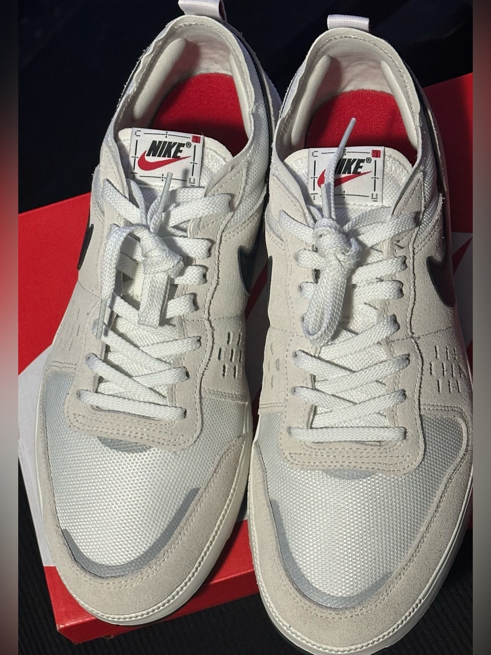 Nike C1TY Men’s Sneaker, size 11.5, summit white/black-fire red - Picture 2 of 8